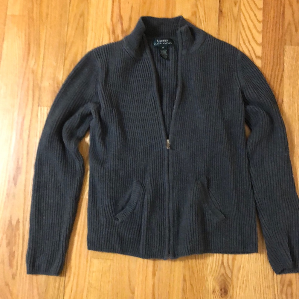 Cotton zip up cartigan